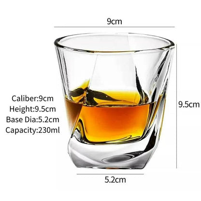 Vintage Embossed Whiskey Glass Classic Old Fashioned Tumbler for Bourbon & Scotch - Le Joyau Store - engraved,gift set,old fashion,premium,whiskey - C 300ml / 1pc