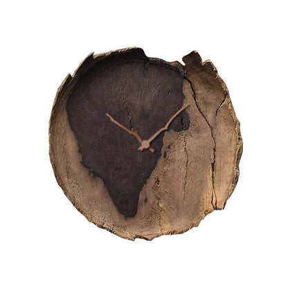 Rustic Wood Grain LED Wall Clock Light Vintage Nordic Decor - Le Joyau Store - decor,LED light,modern,wall lamp,wood grain - Dia 30cm / A / NON dimm warm light
