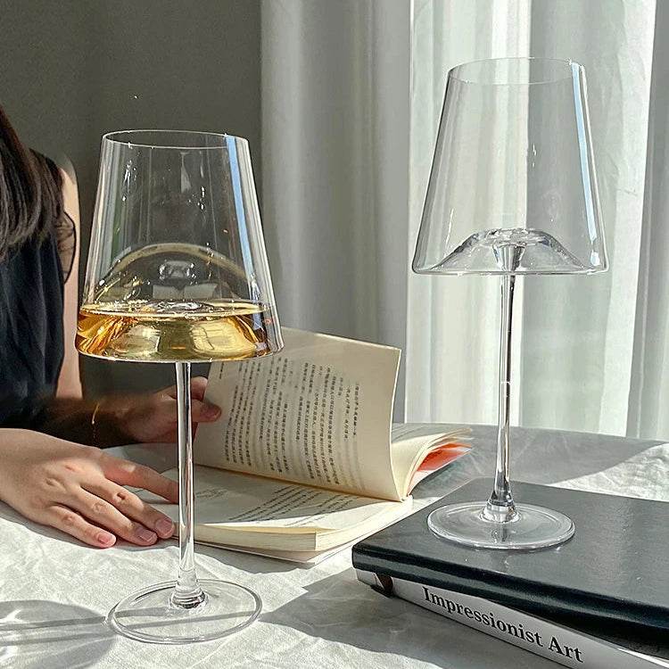 Luxurious Square Large Capacity Crystal Glass Wine Goblet (600ml) - Le Joyau Store - 600ml,crystal,elegant,hand blown,versatile - 