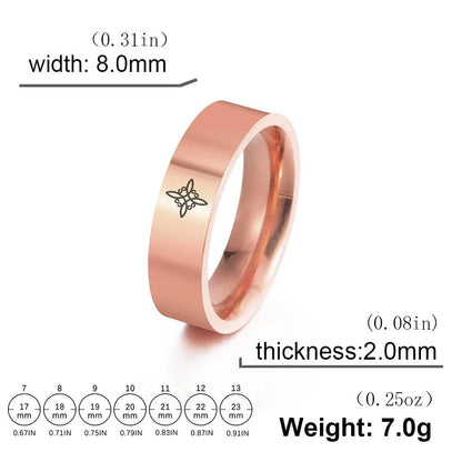 Witches Celtic Knot Engraved Unisex Stainless Steel Wiccan Protection Ring - Le Joyau Store - Christmas,Couple,Stainless,Talisman,Witch Knot - 7 / Rose Gold