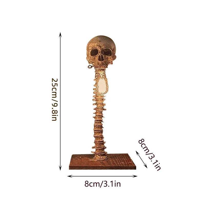 3D Gothic Skull & Spine Table Lamp Creepy Horror Skeleton Light for Dark Decor - Le Joyau Store - Decor,Gothic,Skeleton,Skull,Spine - 