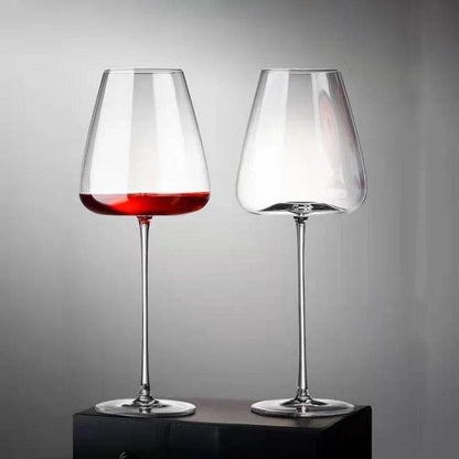 Vintage Rounded Crystal Burgundy Bordeaux Goblet Wine Glass - Le Joyau Store - crystal,elegant,party,wedding - Bordeaux Wine Glass