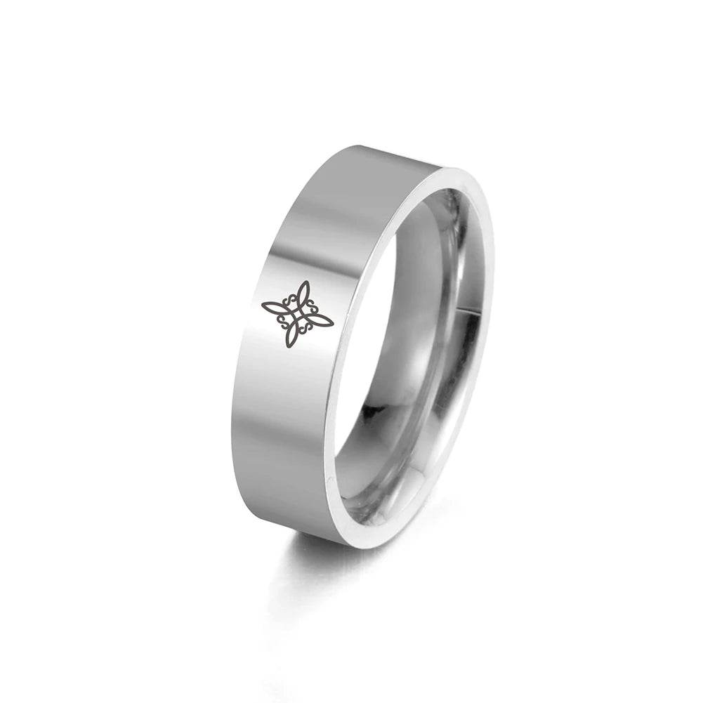 Witches Celtic Knot Engraved Unisex Stainless Steel Wiccan Protection Ring - Le Joyau Store - Christmas,Couple,Stainless,Talisman,Witch Knot - 7 / Rose Gold
