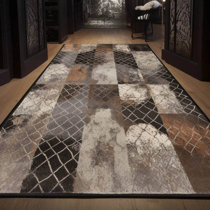 Vintage Gothic Black & White Persian Carpet Rug - Le Joyau Store - - 180x280cm / 1
