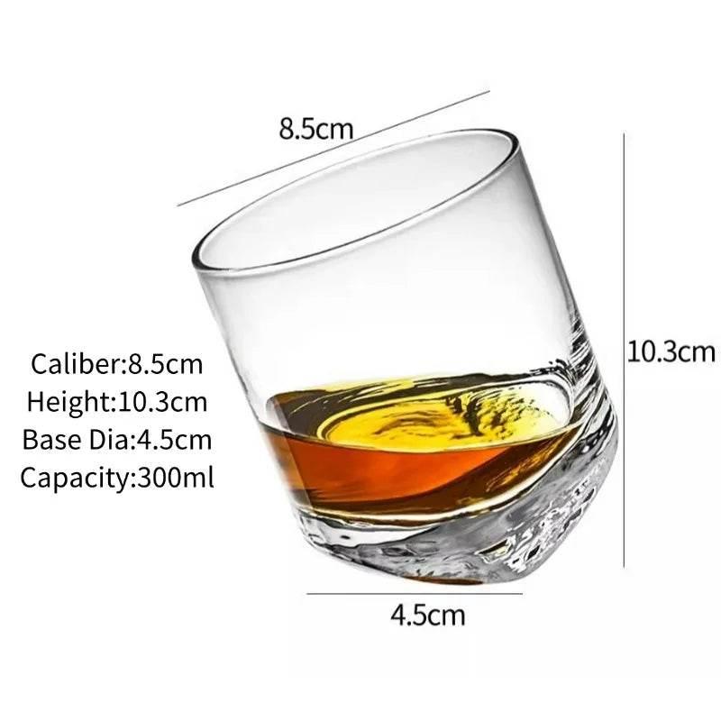 Vintage Embossed Whiskey Glass Classic Old Fashioned Tumbler for Bourbon & Scotch - Le Joyau Store - engraved,gift set,old fashion,premium,whiskey - C 300ml / 1pc