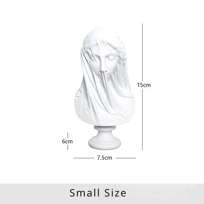 Veiled Lady Greek Goddess Bust Mythology Resin Sculpture Classical Art Statue - Le Joyau Store - Bust,Decor,Gift,Greek,Resin - Small