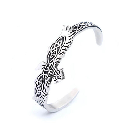 Vintage Viking Men's Eagle Celtic Knot Cuff Bracelet - Le Joyau Store - adjustable,Celtic,fashion,stainless,vintage - 