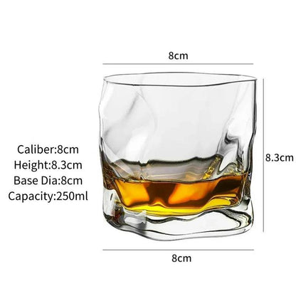 Vintage Embossed Whiskey Glass Classic Old Fashioned Tumbler for Bourbon & Scotch - Le Joyau Store - engraved,gift set,old fashion,premium,whiskey - C 300ml / 1pc