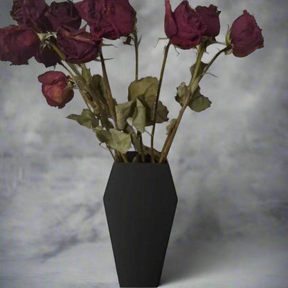 Black Gothic Minimalist Wooden Decorative Coffin Flower Vase - Le Joyau Store - 3D print,black,coffin,dried flowers,minimal - 