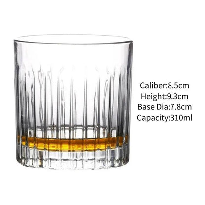 Vintage Embossed Whiskey Glass Classic Old Fashioned Tumbler for Bourbon & Scotch - Le Joyau Store - engraved,gift set,old fashion,premium,whiskey - C 300ml / 1pc