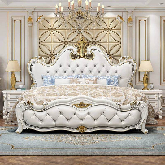 Luxury Vintage European King Size Castle Royal Bed - Le Joyau Store - European,King Size,Luxury - Box Frame Structure / 1.8m Bed with No Mattress
