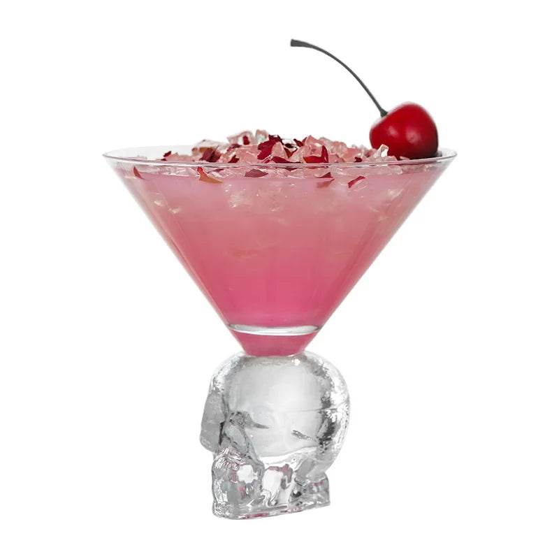 Crystal Skull Martini Glass Gothic Barware Goblet - Le Joyau Store - cocktail,crystal,premium,skull - 