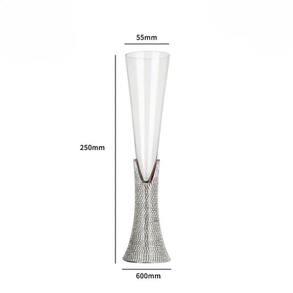 Luxury Rhinestone Crystal Champagne Glass Wine & Martini Flute - Le Joyau Store - 25cm,crystal,diamond,luxury,stainless - Gold Diamond