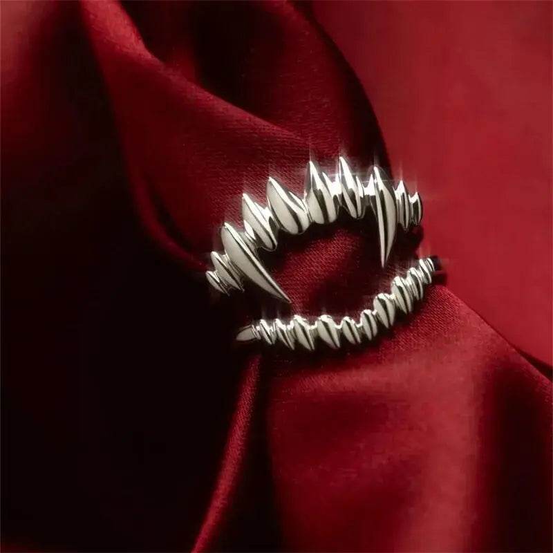 Baldur's Gate 3 Astarion Cosplay Vampire Fangs Adjustable Ring - Le Joyau Store - Adjustable,Astarion,Baldur's Gate,Metal,Vampire - 