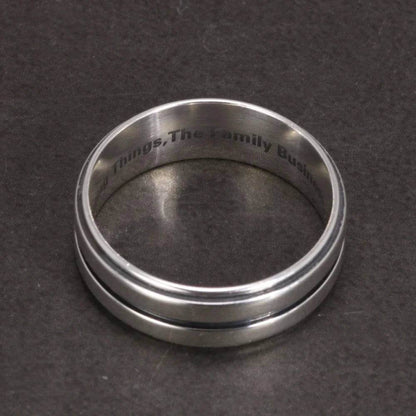 Supernatural Dean Winchester Family Business Engraved 925 Sterling Silver Ring with Optional Pentacle Gift Box - Le Joyau Store - Dean,ring,silver - Ring Only / 7