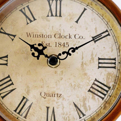 Victorian Style Vintage Bronze Iron Table Clock Retro Aged Mantel Clock - Le Joyau Store - battery,bronze,iron,retro,silent - 