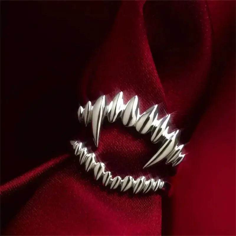 Baldur's Gate 3 Astarion Cosplay Vampire Fangs Adjustable Ring - Le Joyau Store - Adjustable,Astarion,Baldur's Gate,Metal,Vampire - 