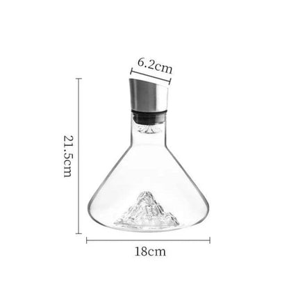 Elegant Glass Iceberg Mountain Whisky & Wine Dining Table Decanter - Le Joyau Store - crystal,lead-free,pourer,thickened,whisky - Transparent (1500ml)
