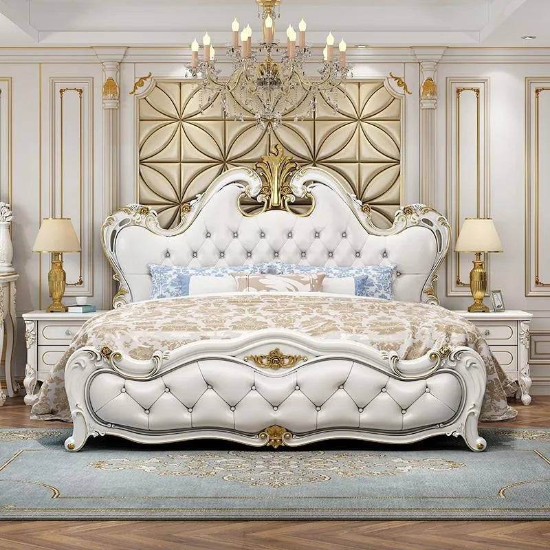Luxury Vintage European King Size Castle Royal Bed - Le Joyau Store - European,King Size,Luxury - Box Frame Structure / 1.8m Bed with No Mattress