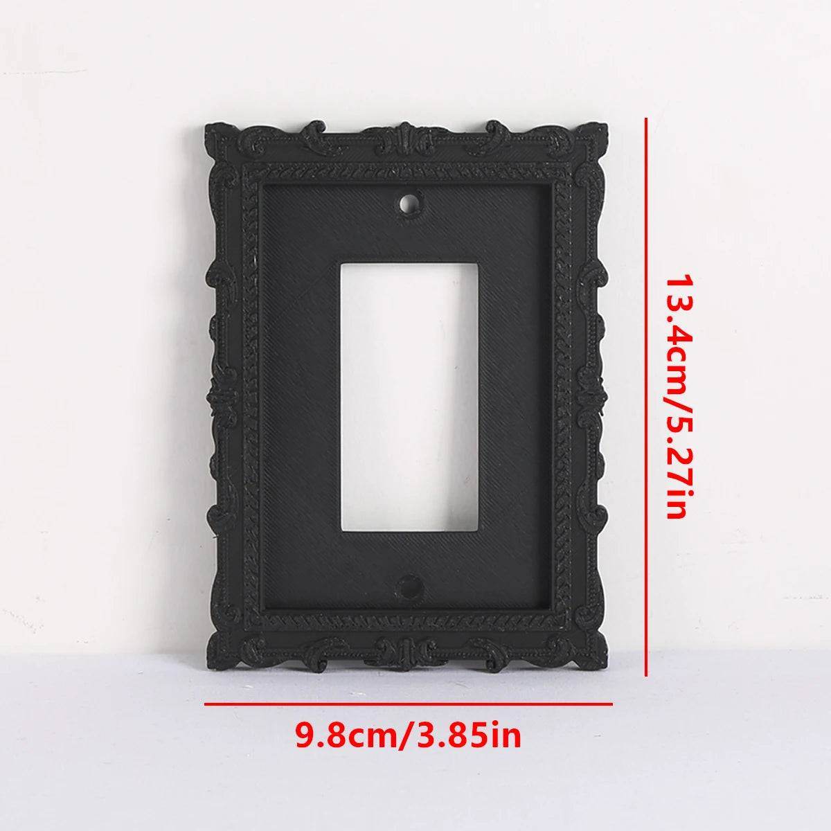 Victorian Gothic Black Matte Ornate Light Switch Decorative Plate Cover - Le Joyau Store - Black,Classic,Decor,Retro,Switch - 1