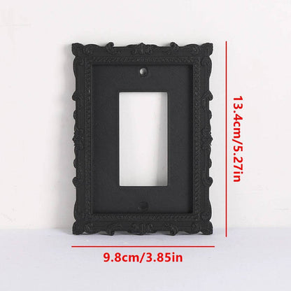 Victorian Gothic Black Matte Ornate Light Switch Decorative Plate Cover - Le Joyau Store - Black,Classic,Decor,Retro,Switch - 1