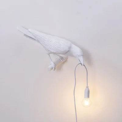 Decorative Gothic Black Raven Bird Table Wall Lamp - Le Joyau Store - black,creative,LED,resin,white - EU plug / Black sitting
