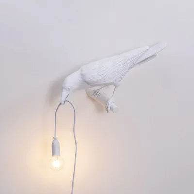 Decorative Gothic Black Raven Bird Table Wall Lamp - Le Joyau Store - black,creative,LED,resin,white - EU plug / Black sitting