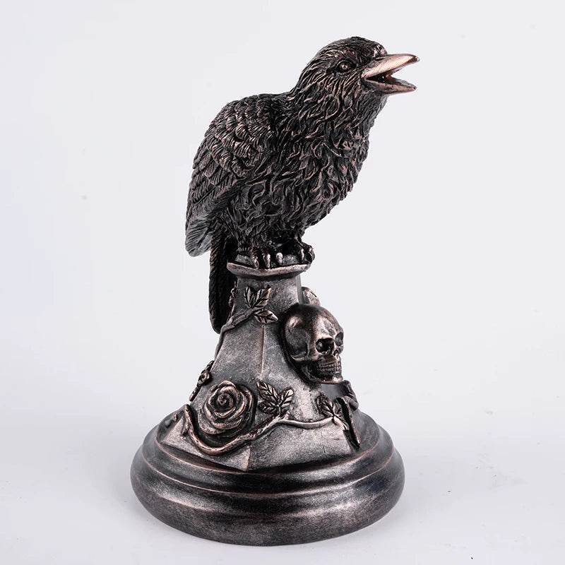 Rustic Gothic Faded Black & Bronze Animal Figurine Candlestick Holder - Le Joyau Store - animal,black,candle,gothic,halloween - Cat