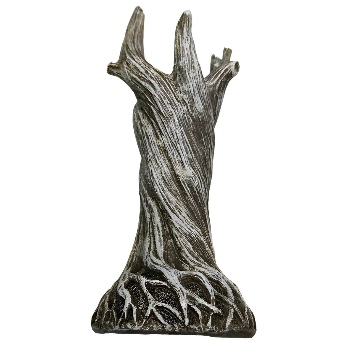 Ornate Vintage Engraved Resin Tree Trunk Statue Flower Vase - Le Joyau Store - Decor,Floral,Gift,Resin,Tabletop - Red Brown