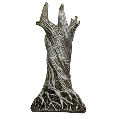 Ornate Vintage Engraved Resin Tree Trunk Statue Flower Vase - Le Joyau Store - Decor,Floral,Gift,Resin,Tabletop - Red Brown