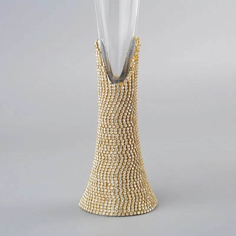 Luxury Rhinestone Crystal Champagne Glass Wine & Martini Flute - Le Joyau Store - 25cm,crystal,diamond,luxury,stainless - Gold Diamond