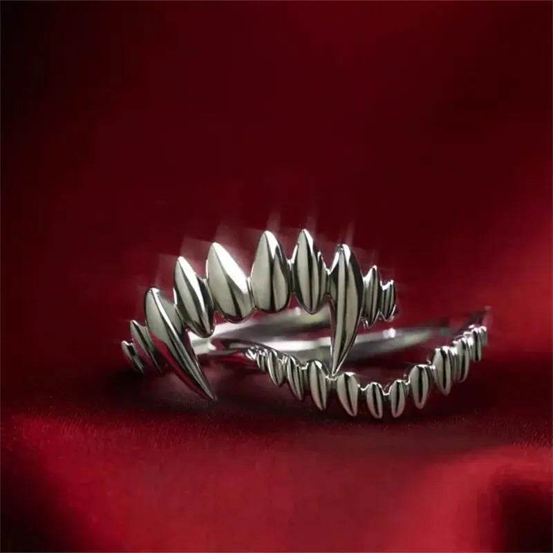 Baldur's Gate 3 Astarion Cosplay Vampire Fangs Adjustable Ring - Le Joyau Store - Adjustable,Astarion,Baldur's Gate,Metal,Vampire - 