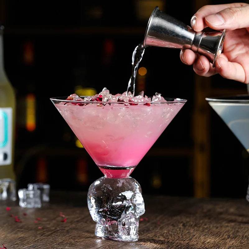 Crystal Skull Martini Glass Gothic Barware Goblet - Le Joyau Store - cocktail,crystal,premium,skull - 