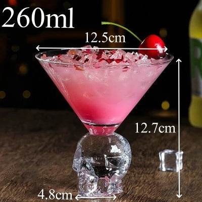 Crystal Skull Martini Glass Gothic Barware Goblet - Le Joyau Store - cocktail,crystal,premium,skull - 