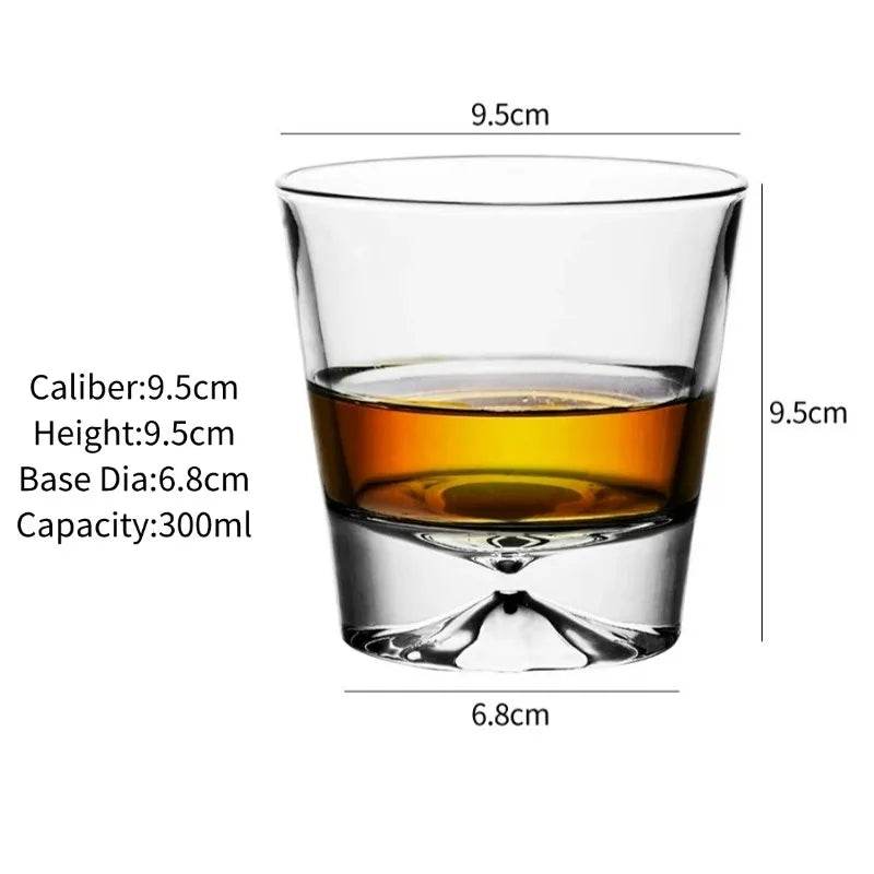 Vintage Embossed Whiskey Glass Classic Old Fashioned Tumbler for Bourbon & Scotch - Le Joyau Store - engraved,gift set,old fashion,premium,whiskey - C 300ml / 1pc