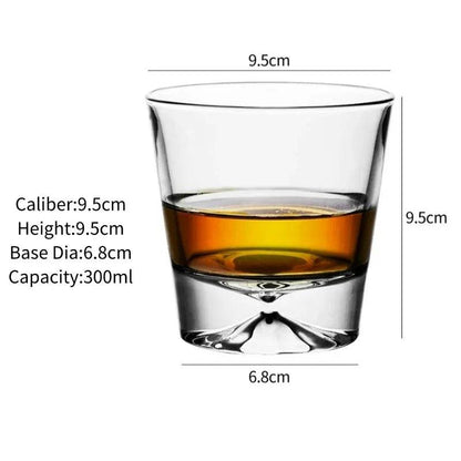 Vintage Embossed Whiskey Glass Classic Old Fashioned Tumbler for Bourbon & Scotch - Le Joyau Store - engraved,gift set,old fashion,premium,whiskey - C 300ml / 1pc