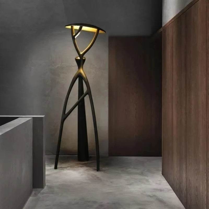 Nordic Tree Branch Floor Lamp Rustic Black LED Standing Light & Artistic Decor Sculpture - Le Joyau Store - LED,Luxury,Nordic,Resin,Sculpture - Warm Light / H200cm / US Plug
