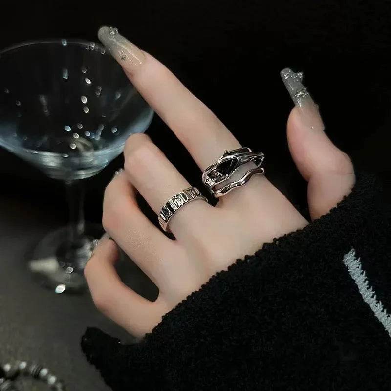 Vintage Red Crystal Baroque Victorian Goth Gold Adjustable Women's Ring - Le Joyau Store - Gothic,Open Ring,Punk,Red Crystal - 991044 1PC
