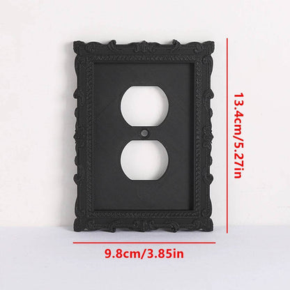 Victorian Gothic Black Matte Ornate Light Switch Decorative Plate Cover - Le Joyau Store - Black,Classic,Decor,Retro,Switch - 1