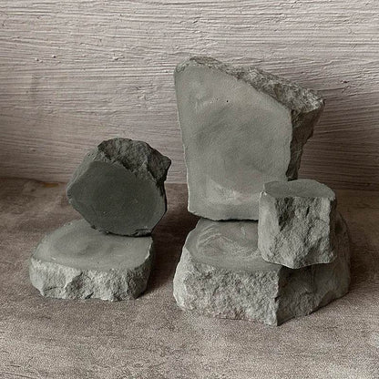 Modern Rustic Gray Cement Stone Effect Jewelry Display Stand for Necklaces & Earrings - Le Joyau Store - bracelet,Cement,Earrings,Gray,Jewelry,Necklaces,ring - DH01-6