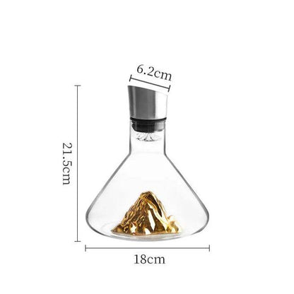 Elegant Glass Iceberg Mountain Whisky & Wine Dining Table Decanter - Le Joyau Store - crystal,lead-free,pourer,thickened,whisky - Transparent (1500ml)
