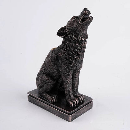 Rustic Gothic Faded Black & Bronze Animal Figurine Candlestick Holder - Le Joyau Store - animal,black,candle,gothic,halloween - Cat