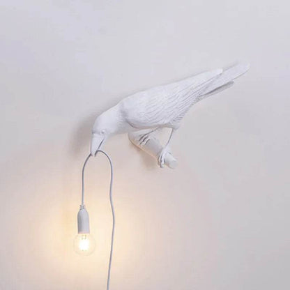 Decorative Gothic Black Raven Bird Table Wall Lamp - Le Joyau Store - black,creative,LED,resin,white - EU plug / Black sitting