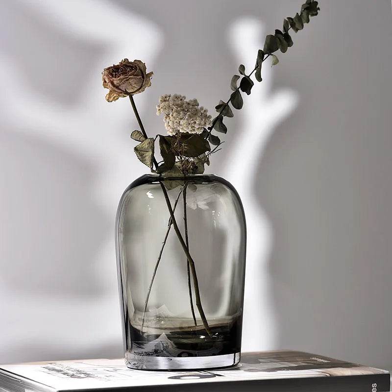 European Style Modern Round Glass Tabletop Flower Vase Ornament - Le Joyau Store - European,Flower,Glass,Minimal,Modern - 1