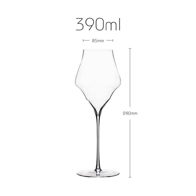 Elegant Ultra-Thin Abstract Crystal Wine Glass - Le Joyau Store - Champagne,Crystal,Handmade,Luxury,Thin Glass - Champagne (390ml)