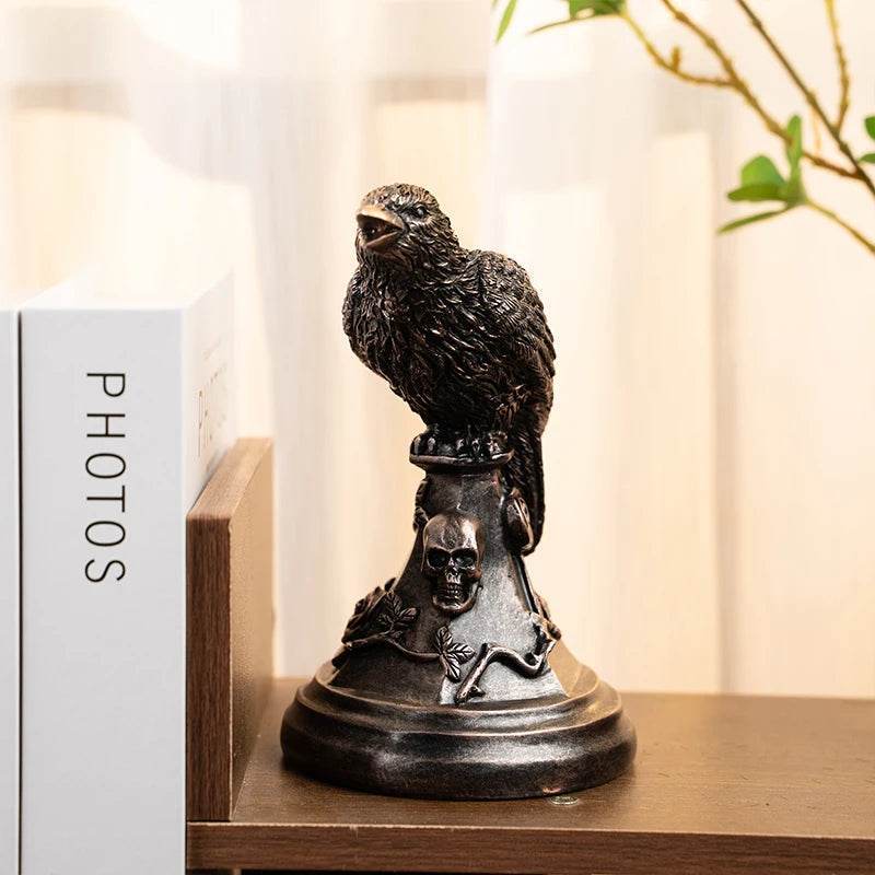 Rustic Gothic Faded Black & Bronze Animal Figurine Candlestick Holder - Le Joyau Store - animal,black,candle,gothic,halloween - Cat