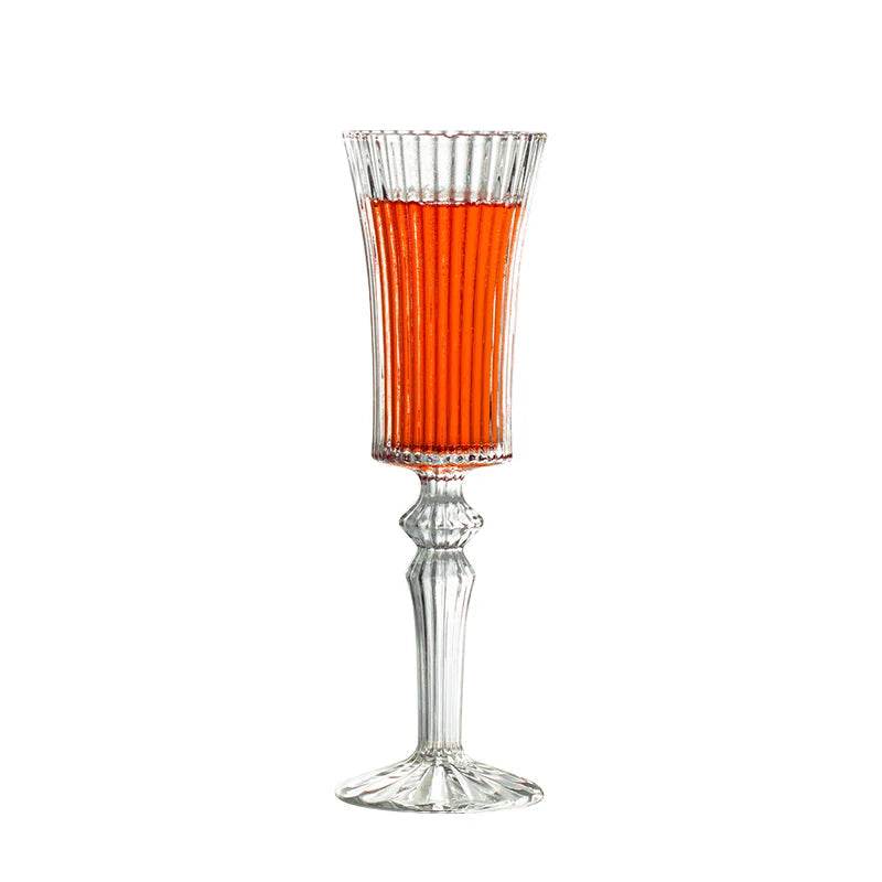 Luxury French Clear Embossed Crystal Wine, Whiskey or Champagne Glass - Le Joyau Store - 150ML,Durable,Elegant,Goblet,Transparent - 1PCS A / 51-150ml