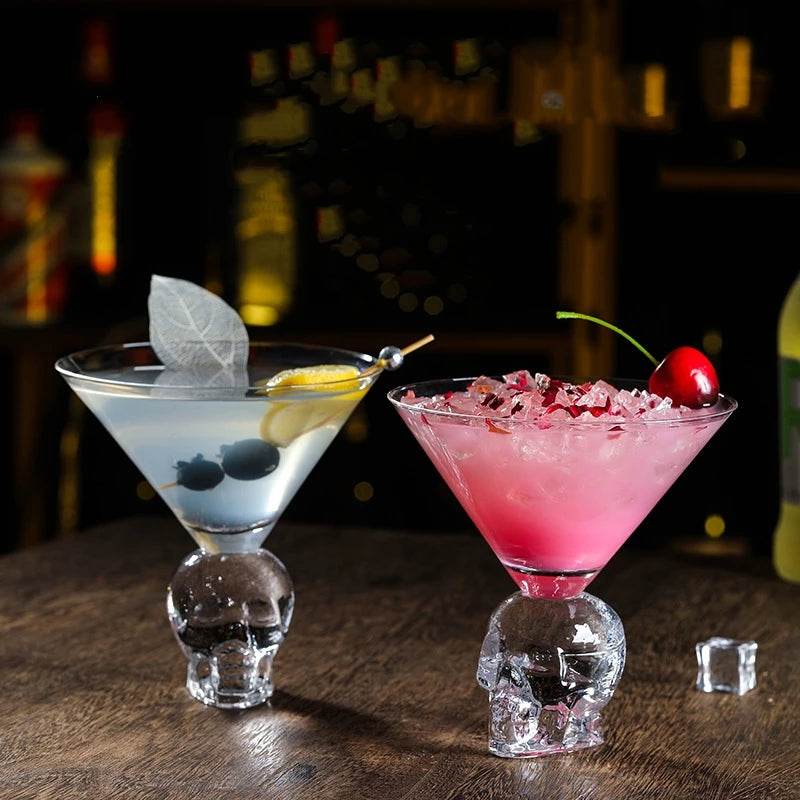 Crystal Skull Martini Glass Gothic Barware Goblet - Le Joyau Store - cocktail,crystal,premium,skull - 