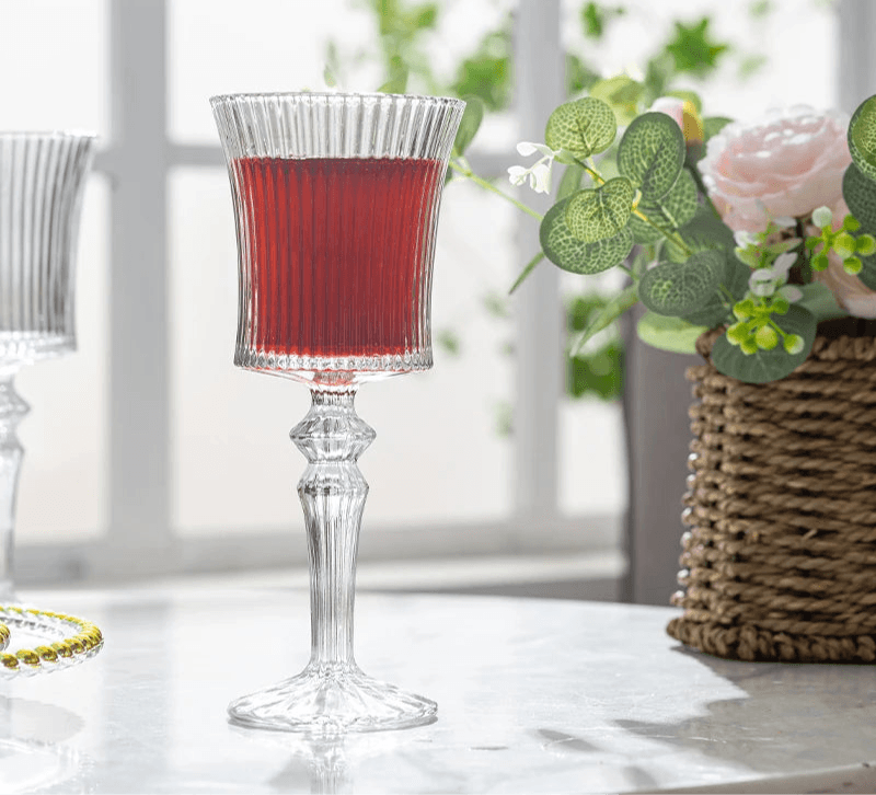 Luxury French Clear Embossed Crystal Wine, Whiskey or Champagne Glass - Le Joyau Store - 150ML,Durable,Elegant,Goblet,Transparent - 1PCS A / 51-150ml