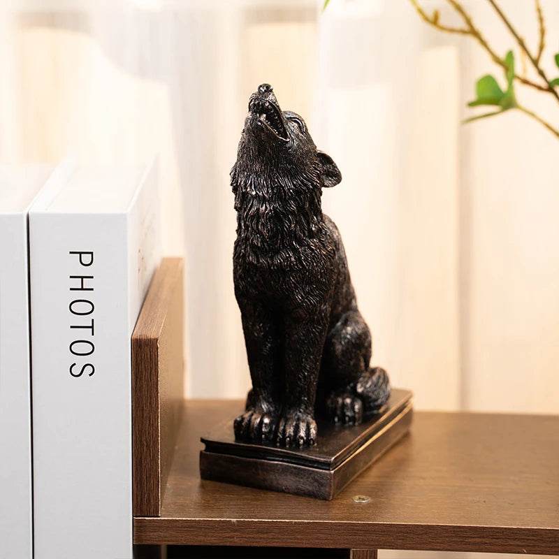 Rustic Gothic Faded Black & Bronze Animal Figurine Candlestick Holder - Le Joyau Store - animal,black,candle,gothic,halloween - Cat